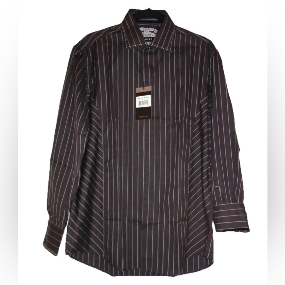 Zagiri Say It Ain't So Jacquard Striped Button Down Shirt